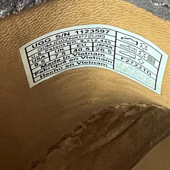 UGG Kennadi Suede Fringe Ankle Boots In Thunder Cloud Size 9.5 - Picture 9 of 12